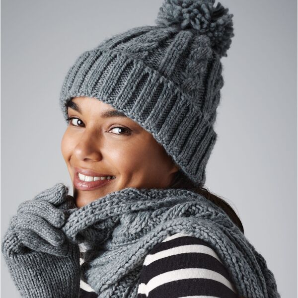 Cable Knit Melange Beanie Thumbnail